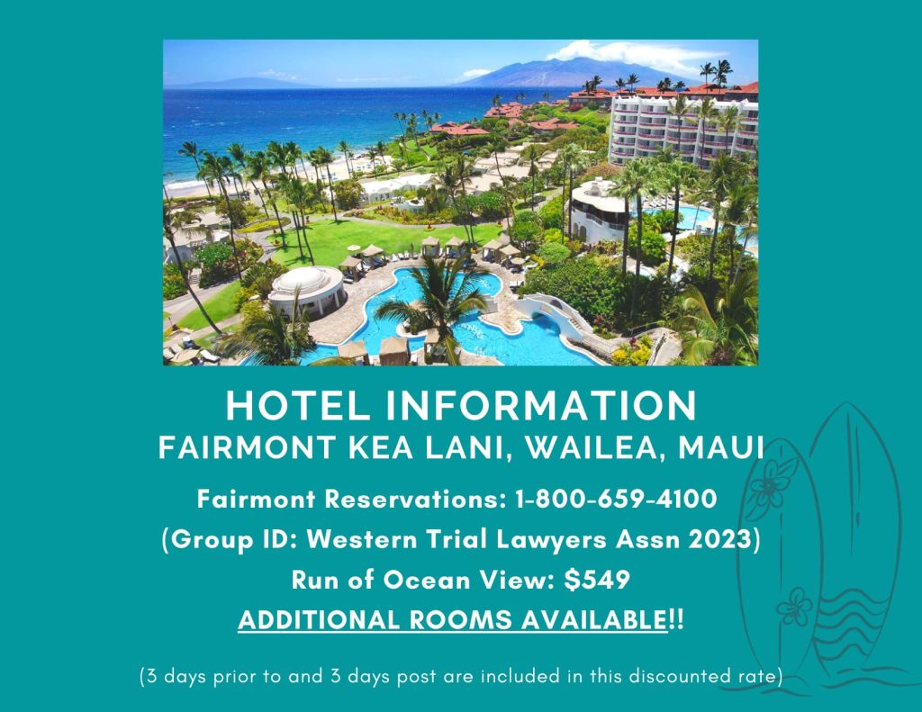 2023 Hawaii Seminar Western Trial Lawyers Association